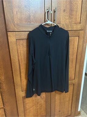 Travis Mathew Black Zip-Up Performance Pullover